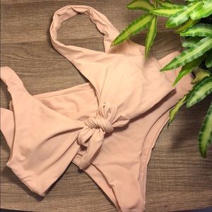 Cream midwaist bikini
